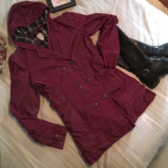 ROXY Jacket plumb purple double breasted with hood - Picture 8 of 8